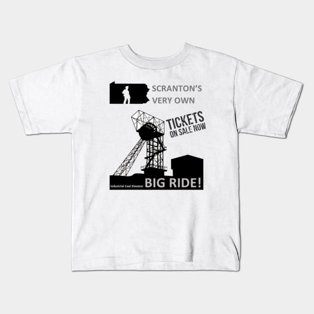 The Office - Industrial Coal Elevator Kids T-Shirt by OfficeBros